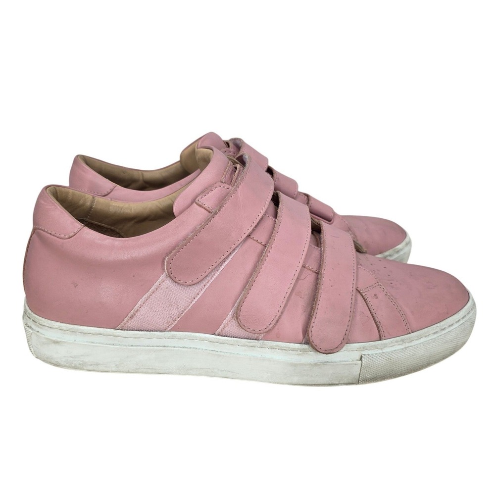 Greats Royale X Nick Wooster Sneakers Mens 12 Pink Leather Triple 3 Strap Italy